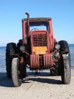 russischer Traktor Ostsee